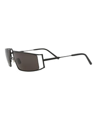 Saint Laurent Womens Square/Rectangle Black Black Black Fashion Designer Eyewear