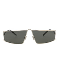 Saint Laurent Saint Laurent Womens Square/Rectangle Silver Silver Grey Fashion Designer Eyewear