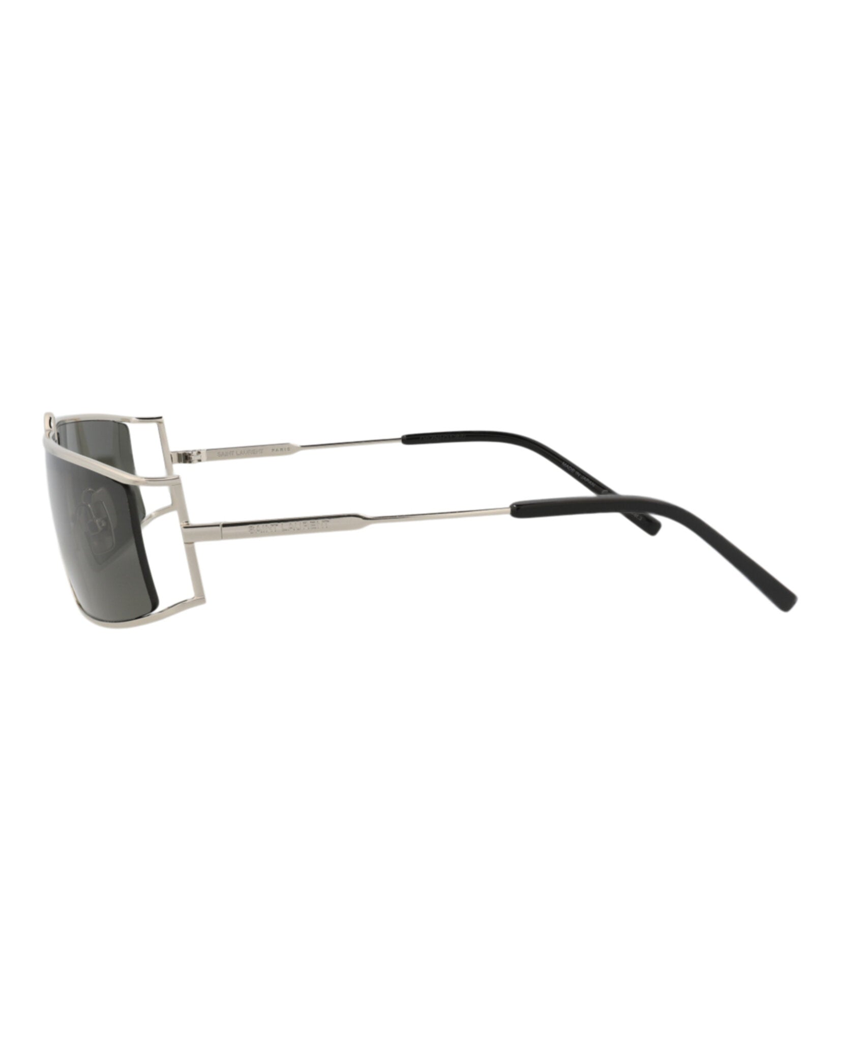Saint Laurent Saint Laurent Womens Square/Rectangle Silver Silver Grey Fashion Designer Eyewear