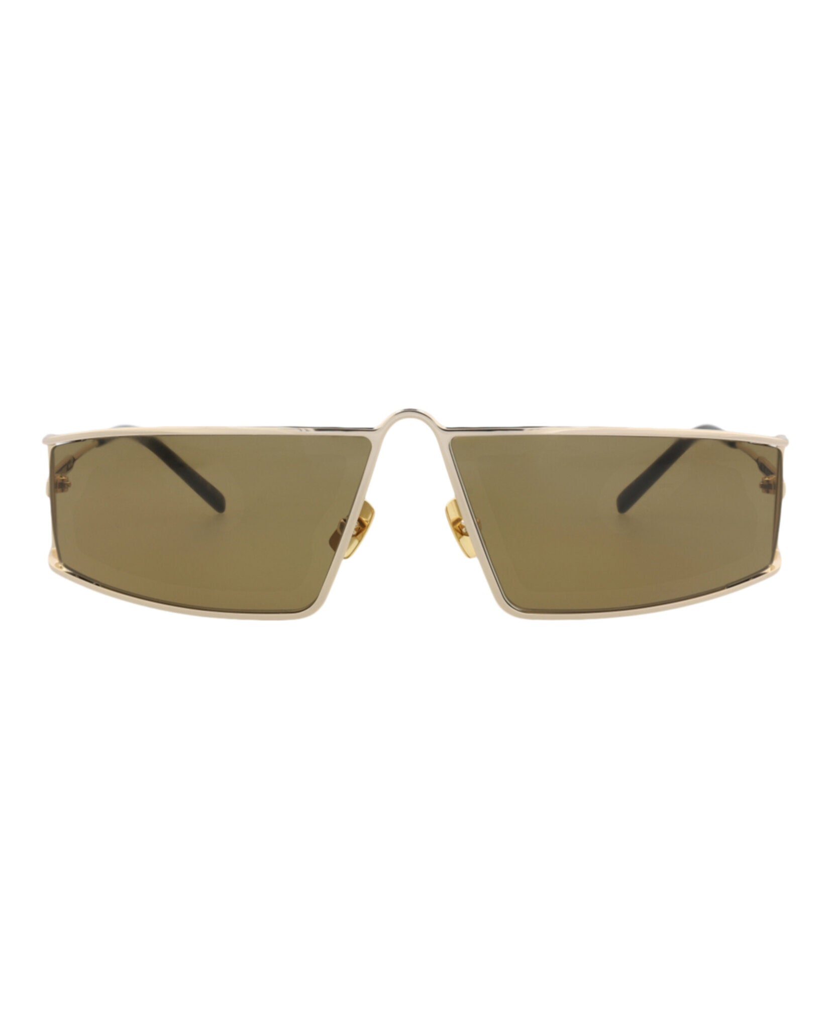 Saint Laurent Saint Laurent Womens Square/Rectangle Gold Gold Brown Fashion Designer Eyewear