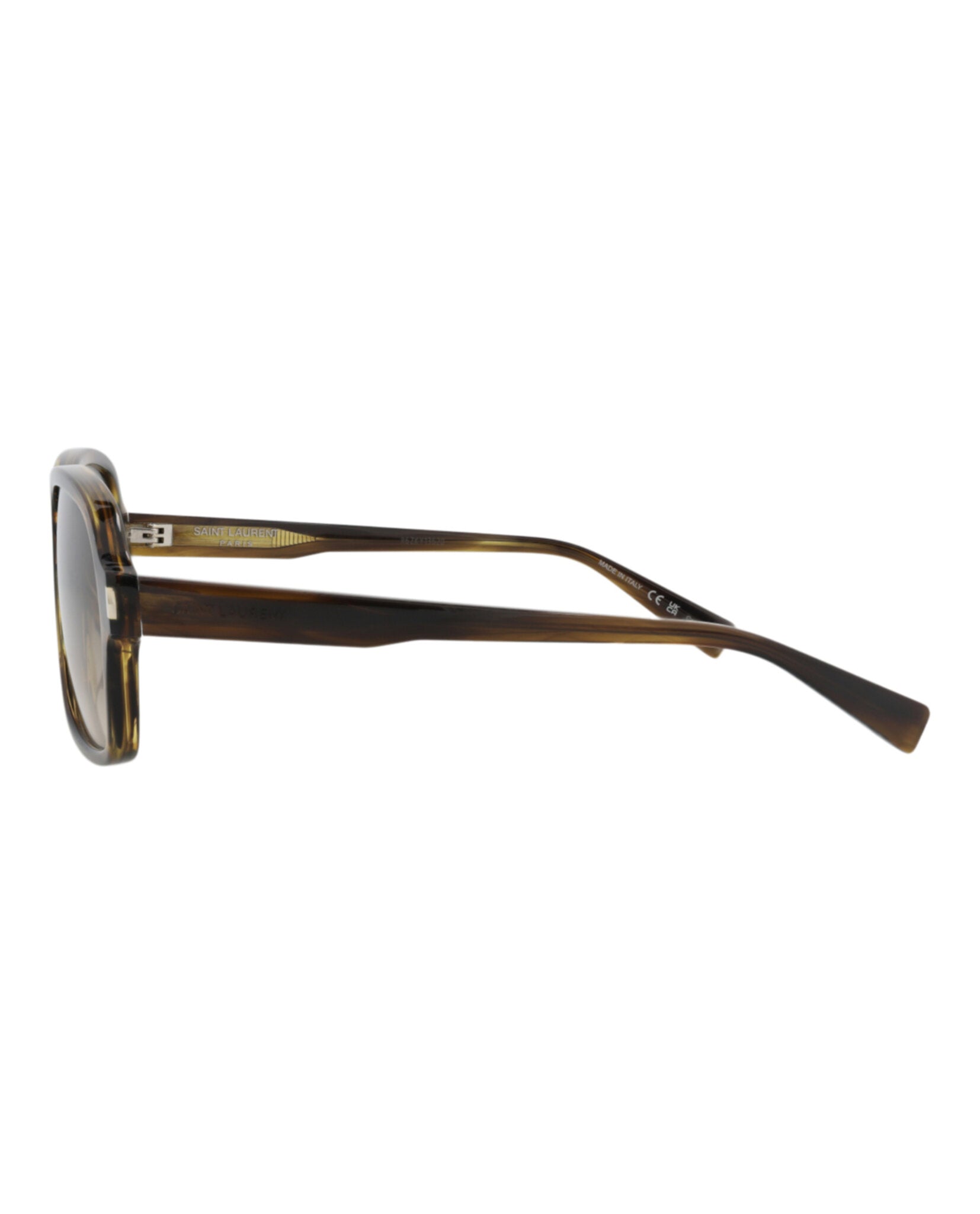 Saint Laurent Mens Aviator Havana Havana Brown Fashion Designer Eyewear