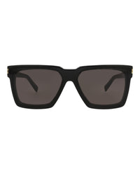 Saint Laurent Unisex Square/Rectangle Black Black Black Fashion Designer Eyewear