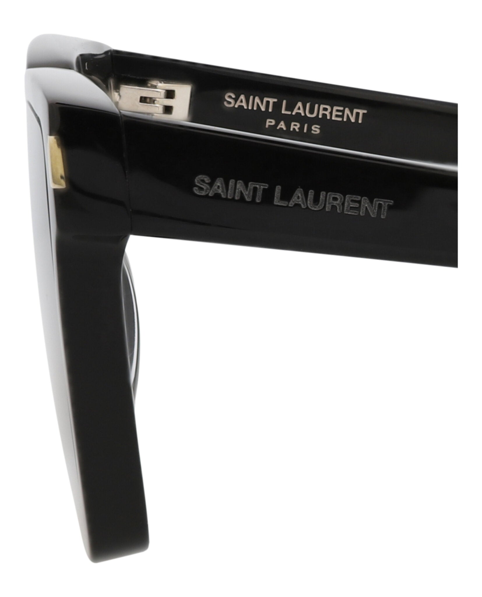 Saint Laurent Unisex Square/Rectangle Black Black Black Fashion Designer Eyewear