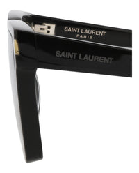 Saint Laurent Unisex Square/Rectangle Black Black Black Fashion Designer Eyewear