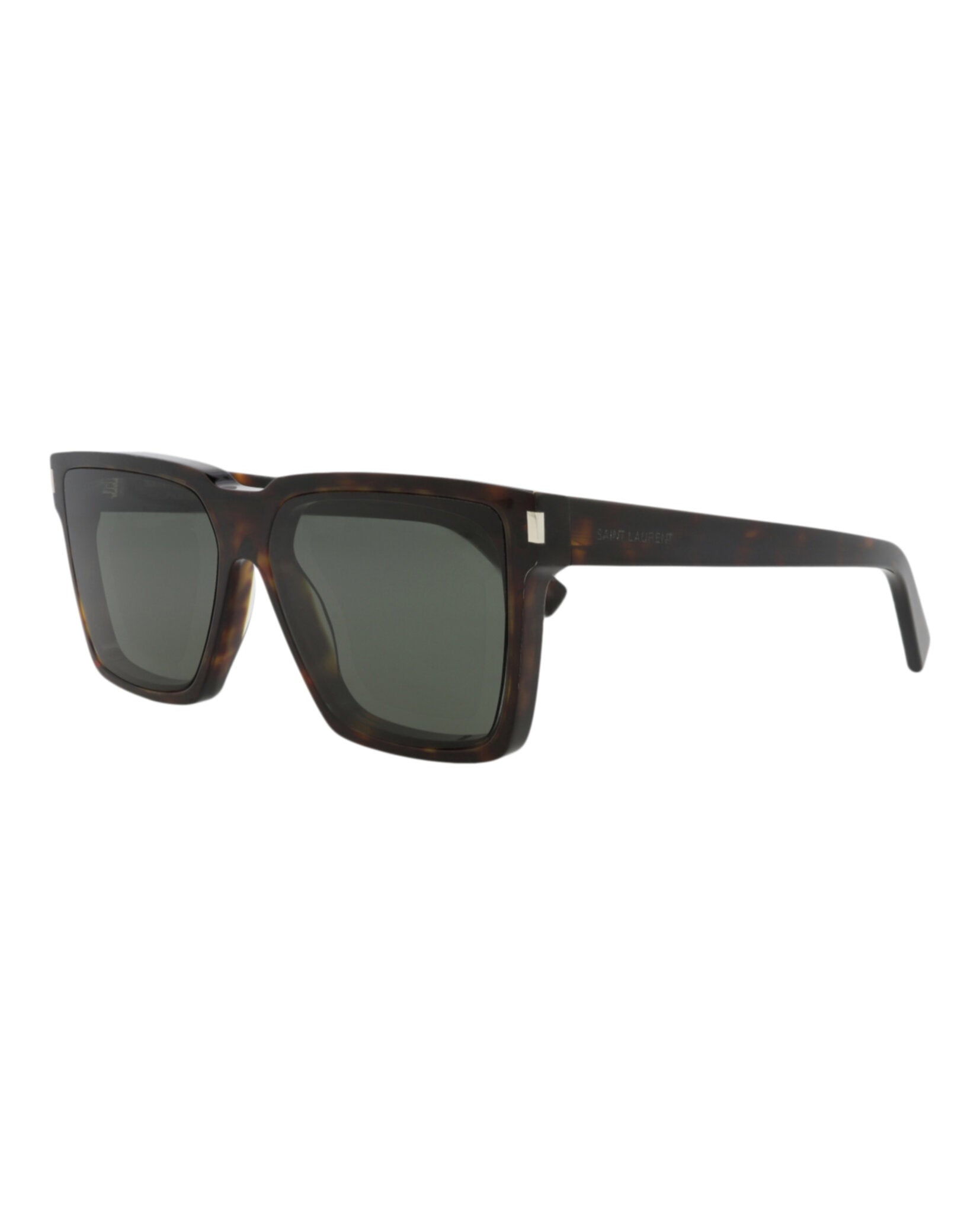 Saint Laurent Saint Laurent Unisex Square/Rectangle Havana Havana Grey Fashion Designer Eyewear