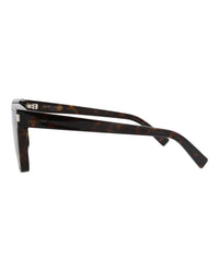Saint Laurent Saint Laurent Unisex Square/Rectangle Havana Havana Grey Fashion Designer Eyewear