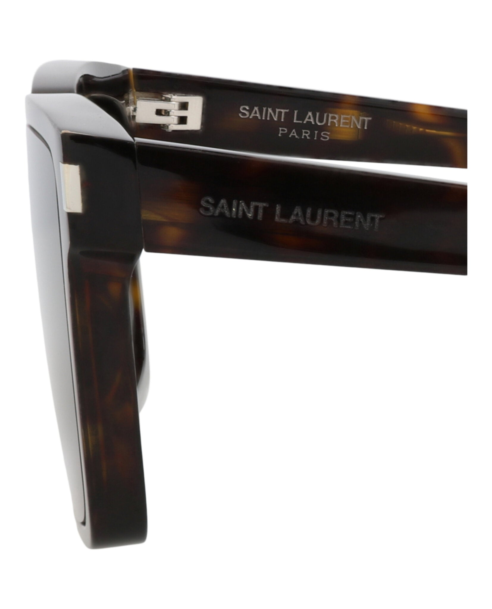 Saint Laurent Saint Laurent Unisex Square/Rectangle Havana Havana Grey Fashion Designer Eyewear