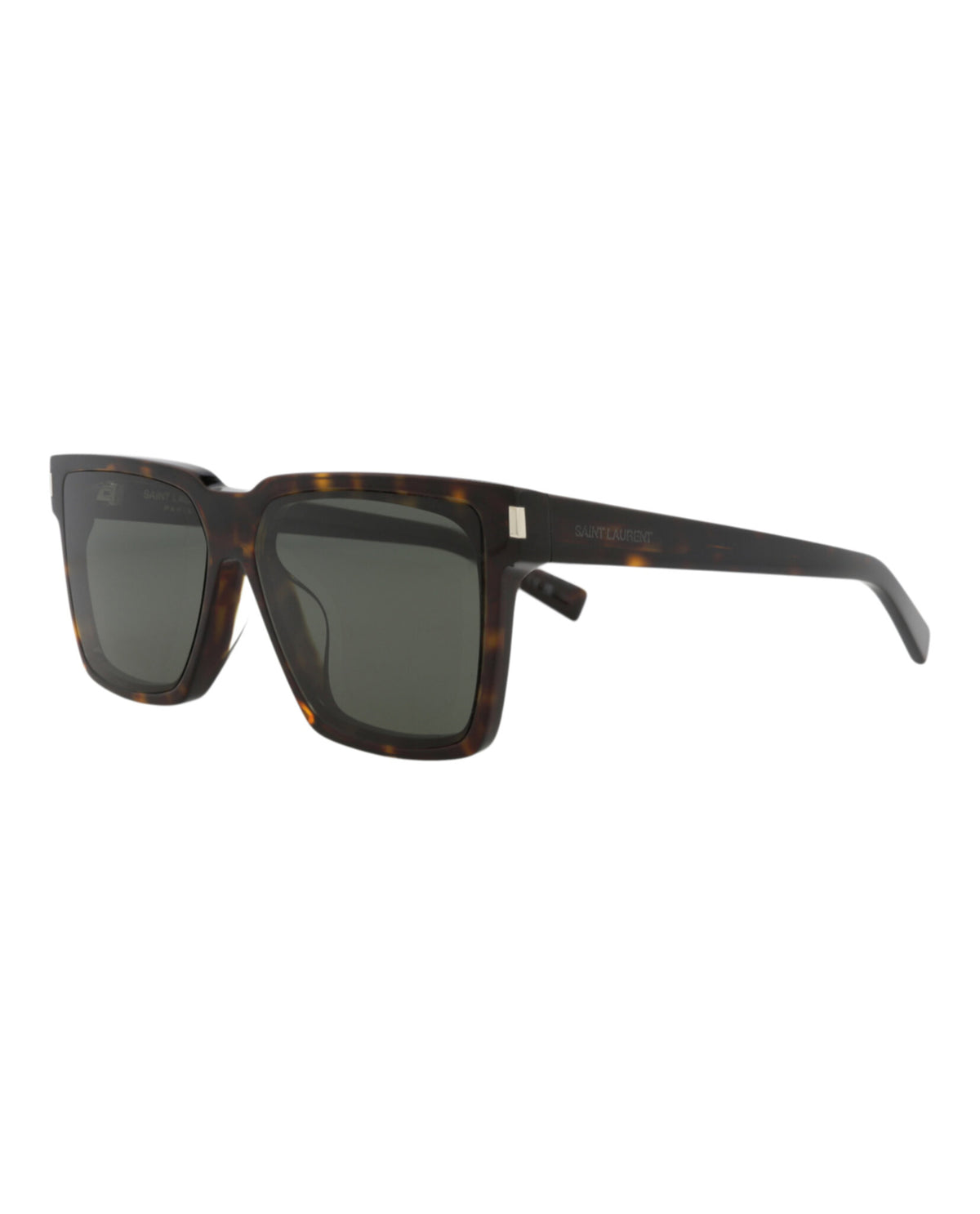 Saint Laurent Unisex Square/Rectangle Havana Havana Grey Fashion Designer Eyewear