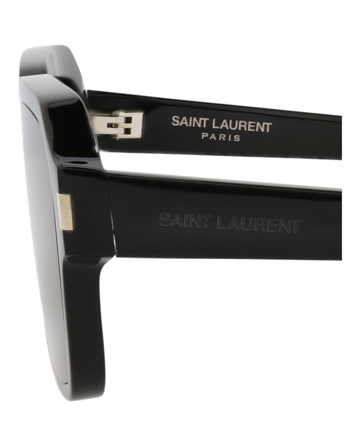 Saint Laurent Mens Square/Rectangle Black Black Black Fashion Designer Eyewear