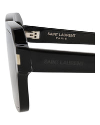 Saint Laurent Mens Square/Rectangle Black Black Black Fashion Designer Eyewear