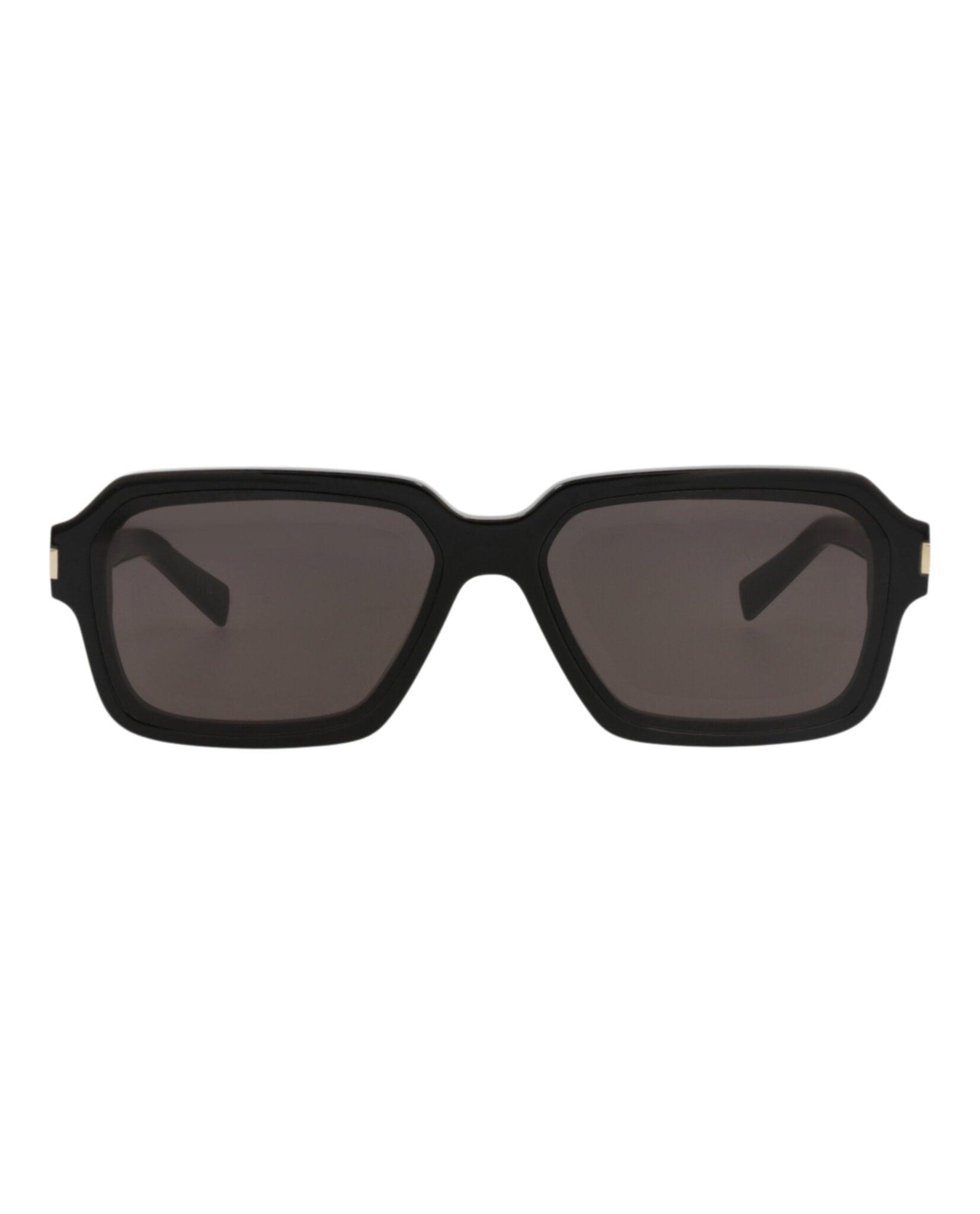 Saint Laurent Mens Square/Rectangle Black Black Black Fashion Designer Eyewear
