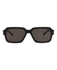 Saint Laurent Mens Square/Rectangle Black Black Black Fashion Designer Eyewear