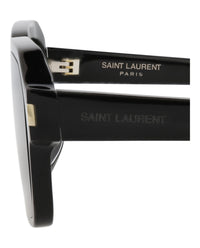 Saint Laurent Mens Square/Rectangle Black Black Black Fashion Designer Eyewear