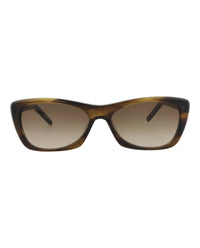 Saint Laurent Womens Cat Eye Havana Havana Brown Fashion Designer Eyewear Havana Havana Brown
