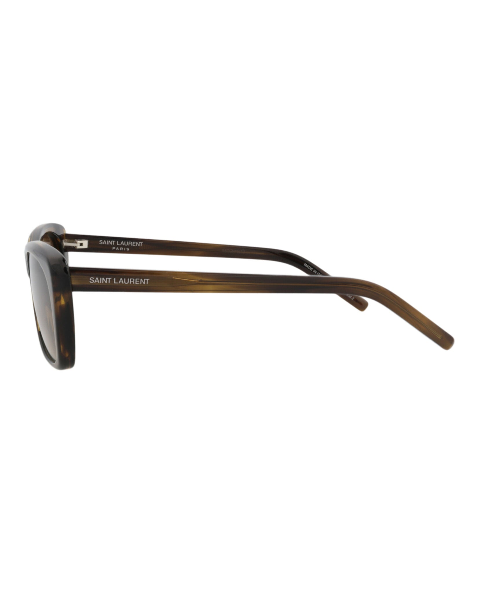 Saint Laurent Womens Cat Eye Havana Havana Brown Fashion Designer Eyewear