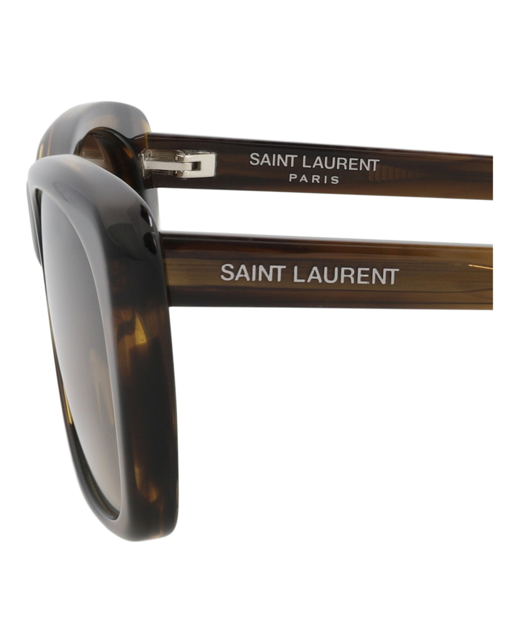 Saint Laurent Womens Cat Eye Havana Havana Brown Fashion Designer Eyewear