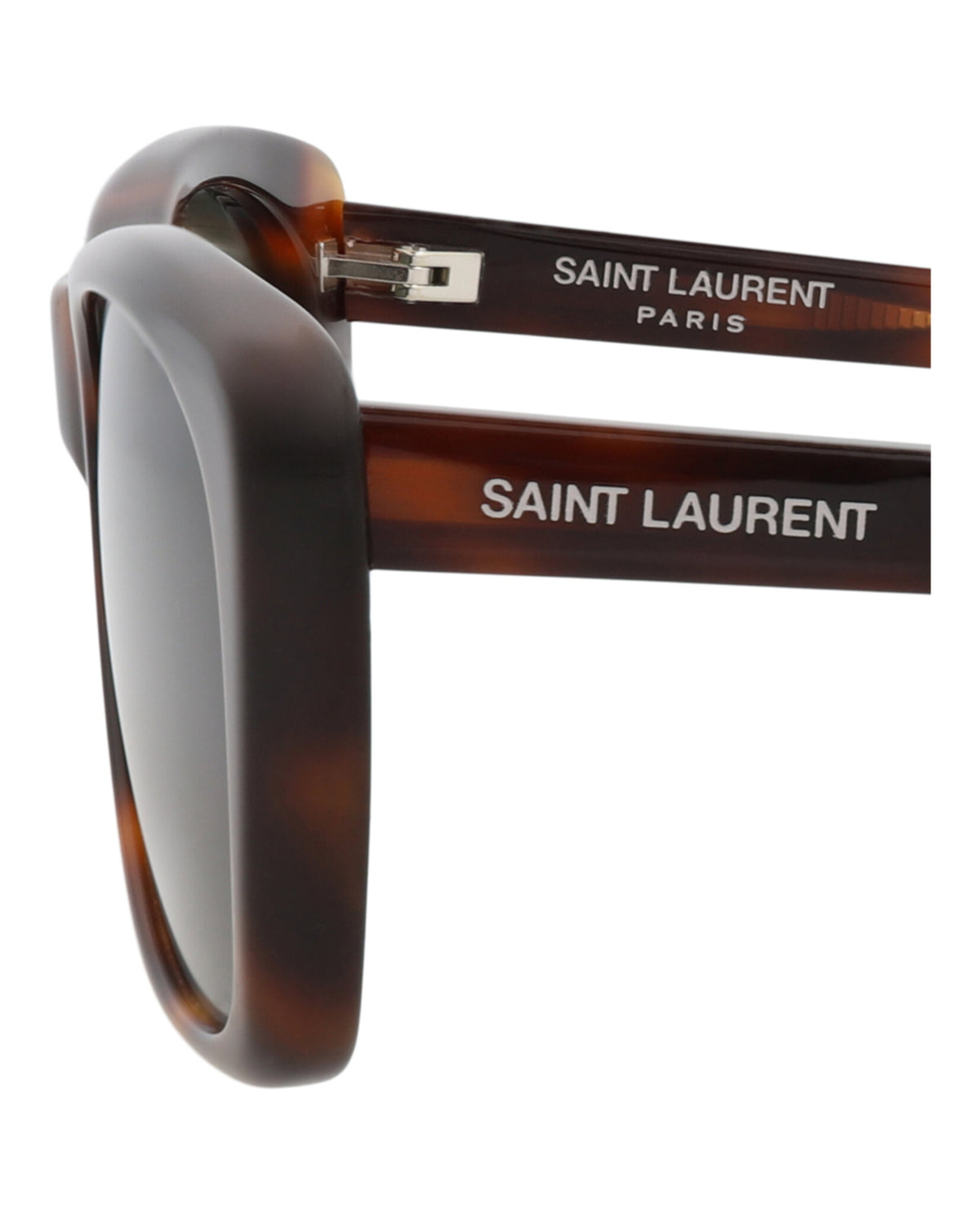 Saint Laurent Womens Cat Eye Havana Havana Grey Fashion Designer Eyewear