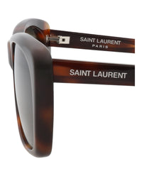 Saint Laurent Womens Cat Eye Havana Havana Grey Fashion Designer Eyewear