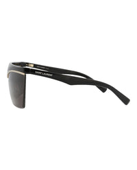 Saint Laurent Womens Shield/Wrap Black Black Black Fashion Designer Eyewear