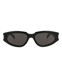 Saint Laurent Womens Round/Oval Black Crystal Black Fashion Designer Eyewear