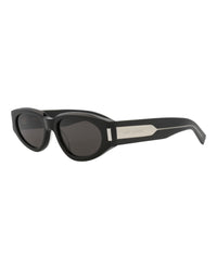 Saint Laurent Womens Round/Oval Black Crystal Black Fashion Designer Eyewear