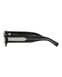 Saint Laurent Womens Round/Oval Black Crystal Black Fashion Designer Eyewear