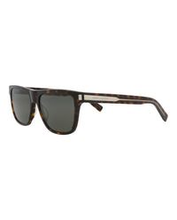 Saint Laurent Mens Round/Oval Havana Crystal Grey Fashion Designer Eyewear