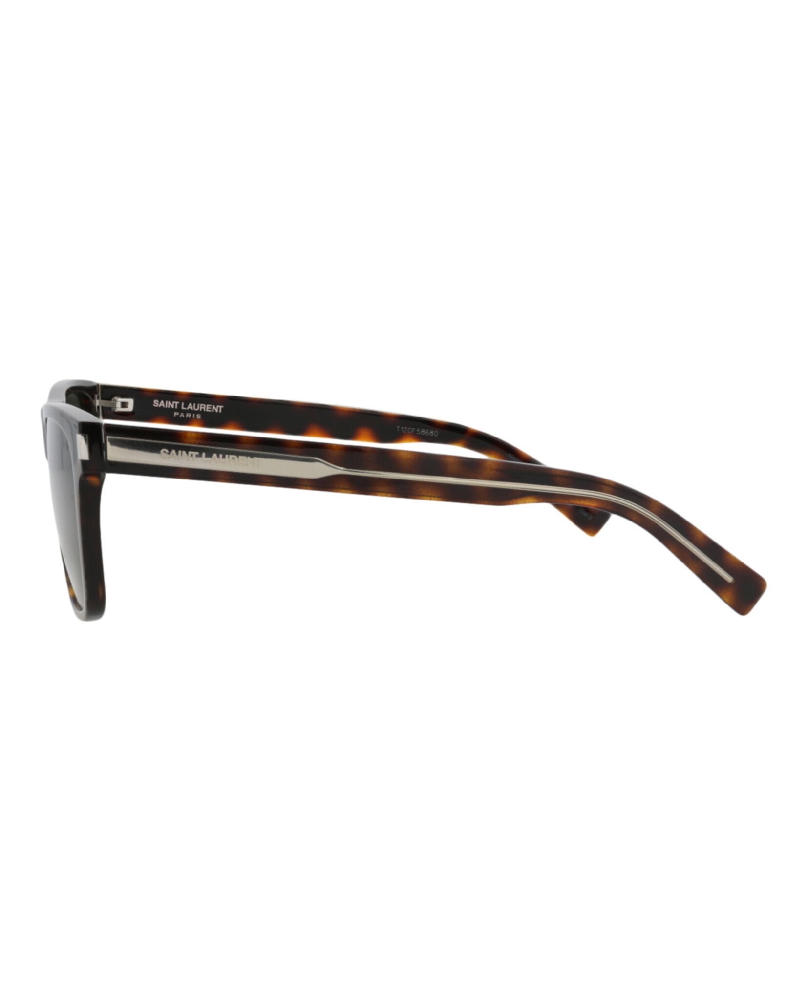 Saint Laurent Mens Round/Oval Havana Crystal Grey Fashion Designer Eyewear