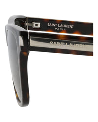 Saint Laurent Mens Round/Oval Havana Crystal Grey Fashion Designer Eyewear