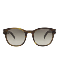 Saint Laurent Saint Laurent Unisex Round/Oval Havana Crystal Brown Fashion Designer Eyewear