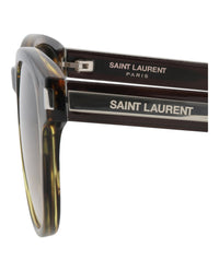 Saint Laurent Saint Laurent Unisex Round/Oval Havana Crystal Brown Fashion Designer Eyewear