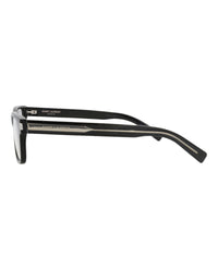 Saint Laurent Mens Square/Rectangle Black Crystal Transparent Fashion Designer Eyewear