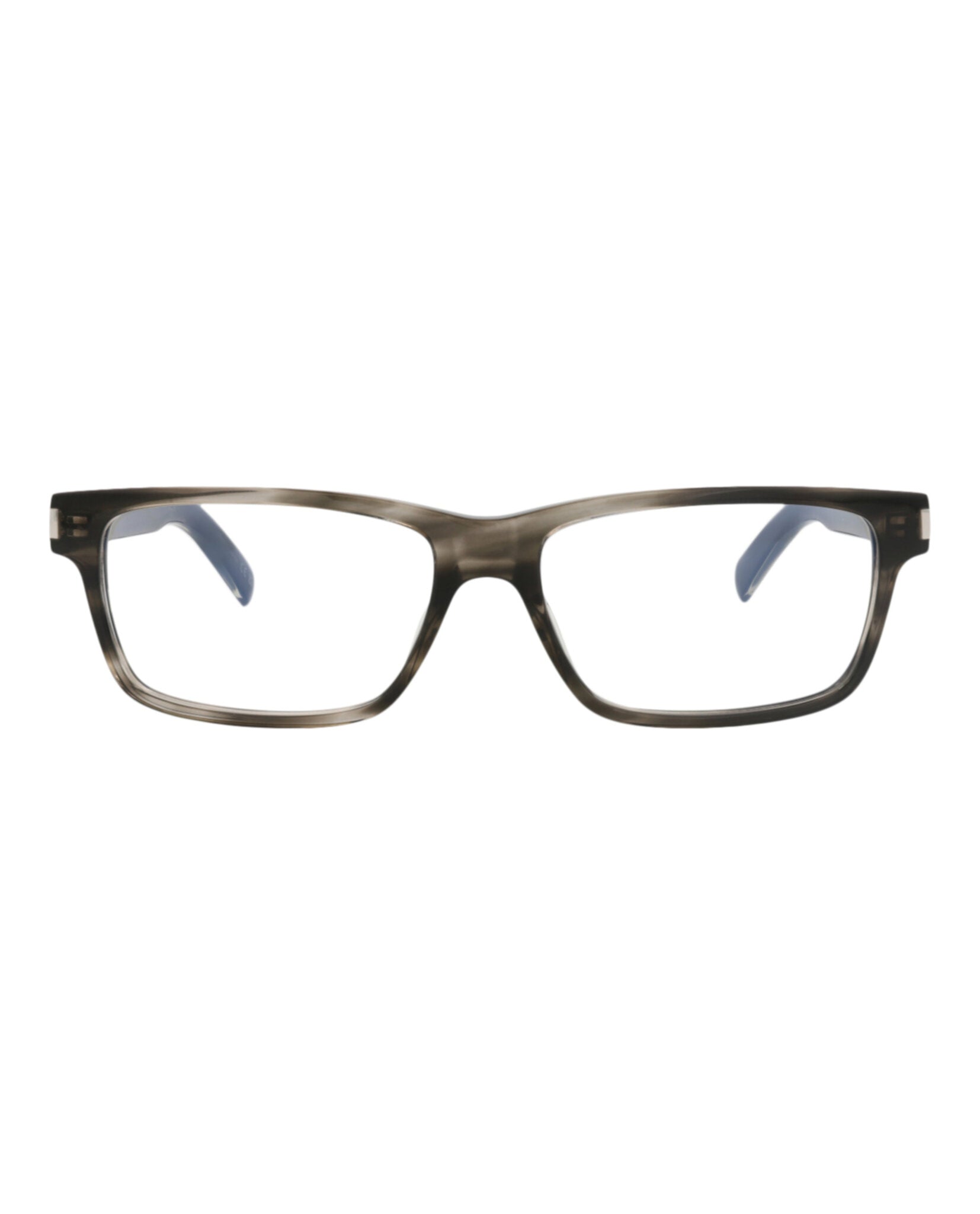Saint Laurent Mens Square/Rectangle Havana Crystal Transparent Fashion Designer Eyewear