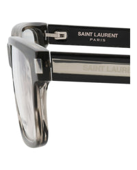 Saint Laurent Mens Square/Rectangle Havana Crystal Transparent Fashion Designer Eyewear