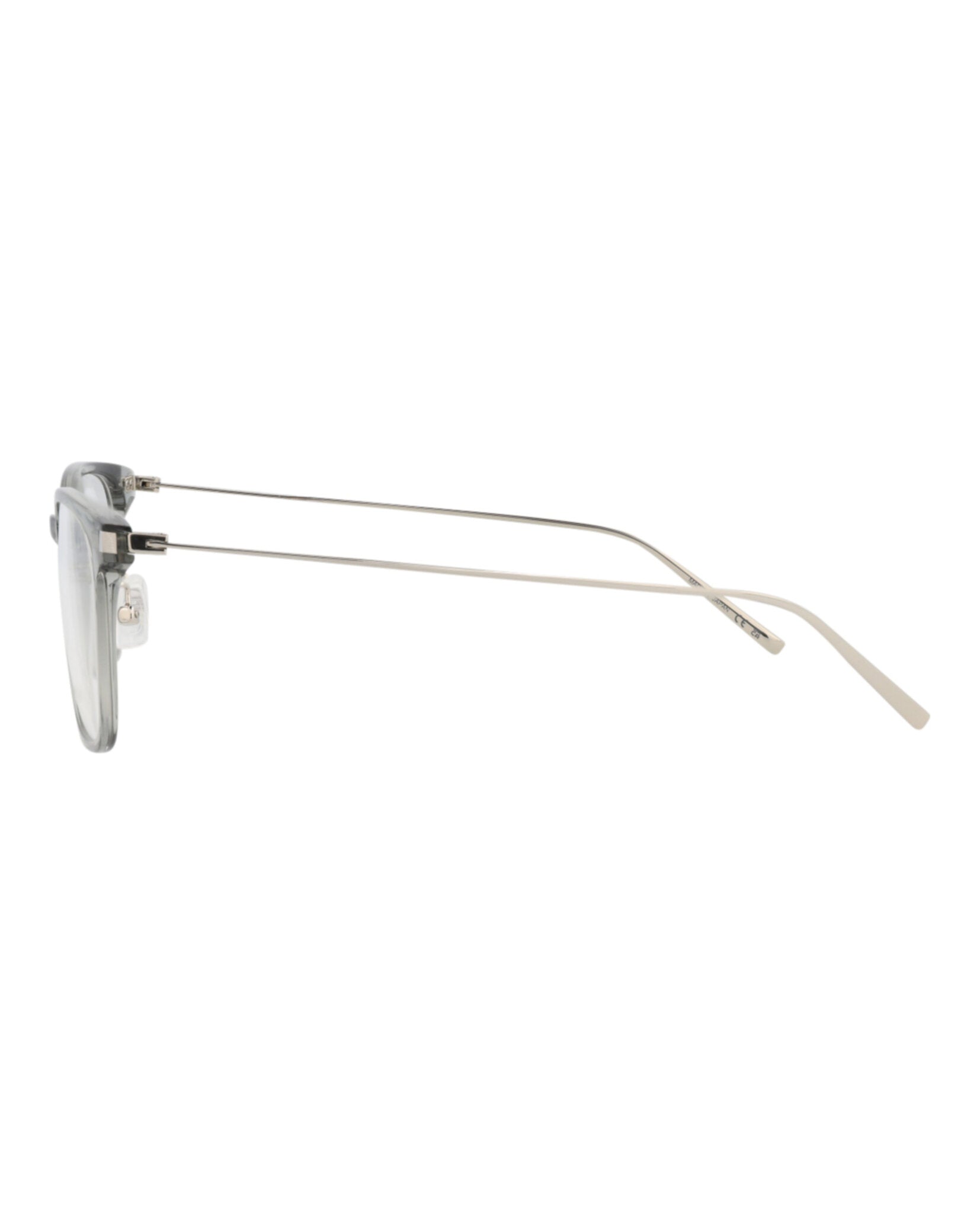 Saint Laurent Unisex Square/Rectangle Grey Silver Transparent Fashion Designer Eyewear