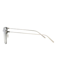 Saint Laurent Unisex Square/Rectangle Grey Silver Transparent Fashion Designer Eyewear