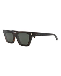 Saint Laurent Womens Cat Eye Havana Havana Grey Fashion Designer Eyewear