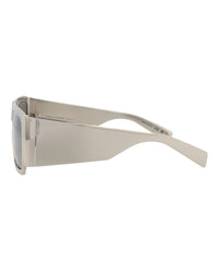 Saint Laurent Saint Laurent Unisex Square/Rectangle Silver Silver Silver Fashion Designer Eyewear