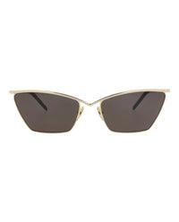 Saint Laurent Saint Laurent Womens Cat Eye Gold Gold Black Fashion Designer Eyewear
