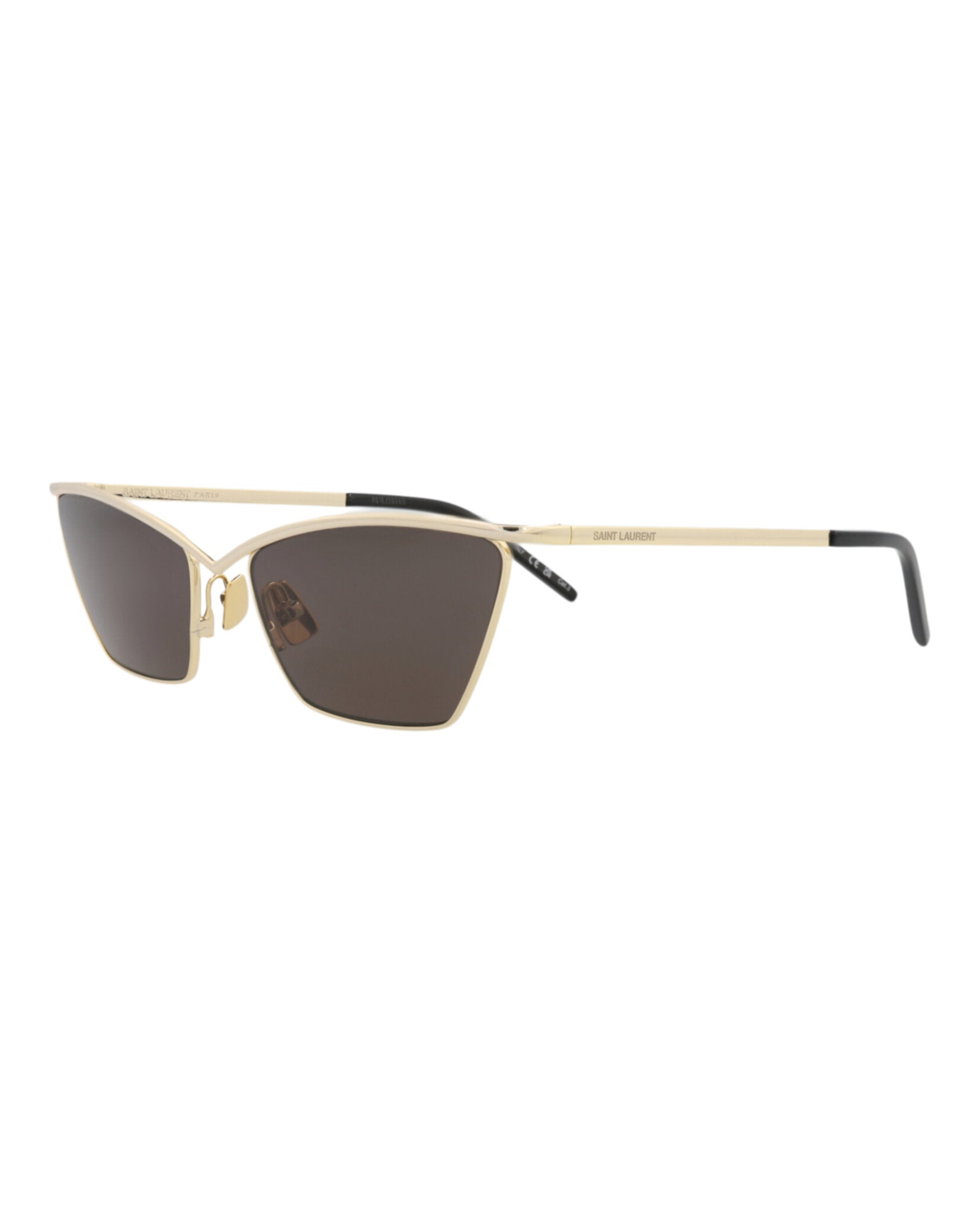 Saint Laurent Saint Laurent Womens Cat Eye Gold Gold Black Fashion Designer Eyewear