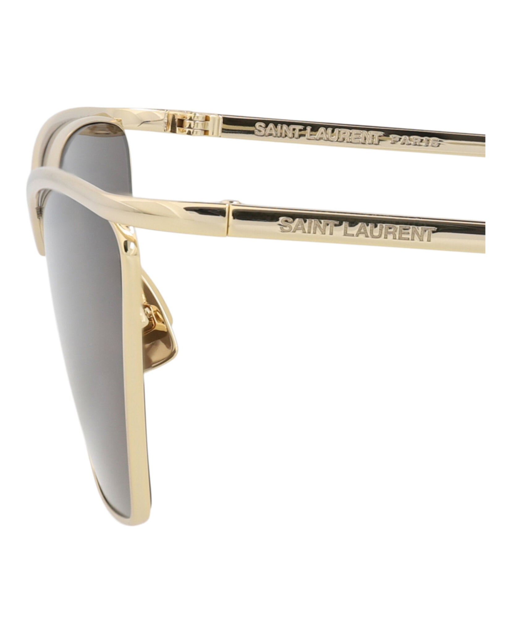 Saint Laurent Saint Laurent Womens Cat Eye Gold Gold Black Fashion Designer Eyewear