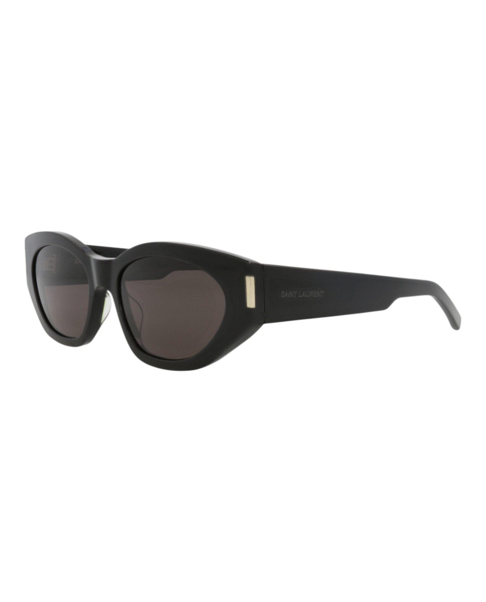 Saint Laurent Womens Cat Eye Black Black Black Fashion Designer Eyewear