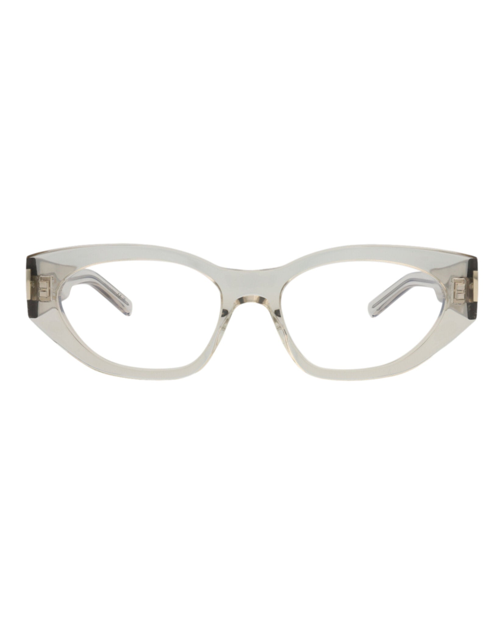 Saint Laurent Saint Laurent Womens Cat Eye Beige Beige Transparent Fashion Designer Eyewear