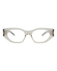 Saint Laurent Saint Laurent Womens Cat Eye Beige Beige Transparent Fashion Designer Eyewear