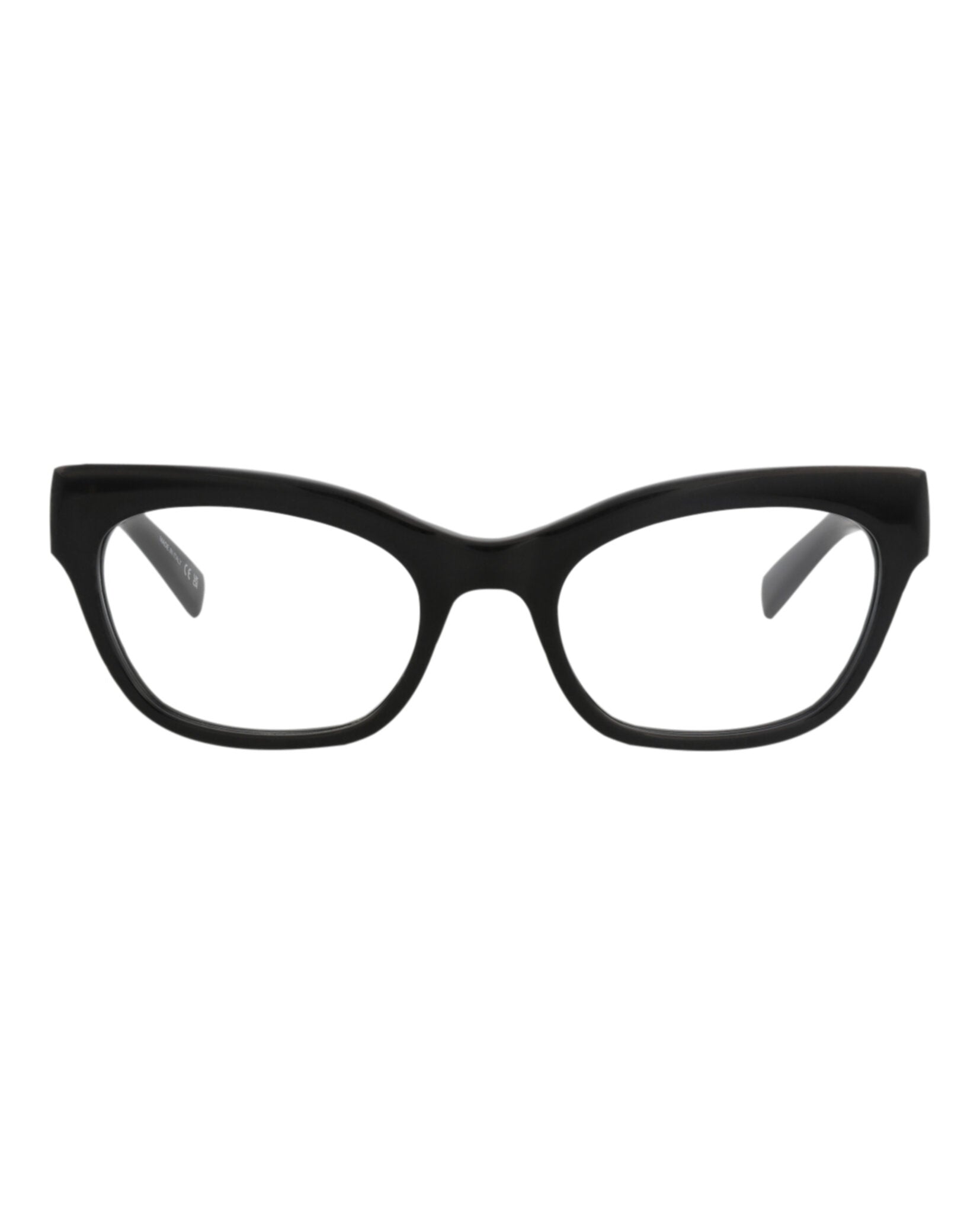 Saint Laurent Saint Laurent Womens Cat Eye Black Black Transparent Fashion Designer Eyewear