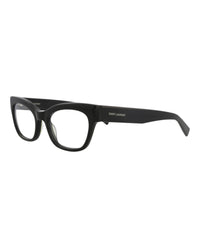 Saint Laurent Saint Laurent Womens Cat Eye Black Black Transparent Fashion Designer Eyewear