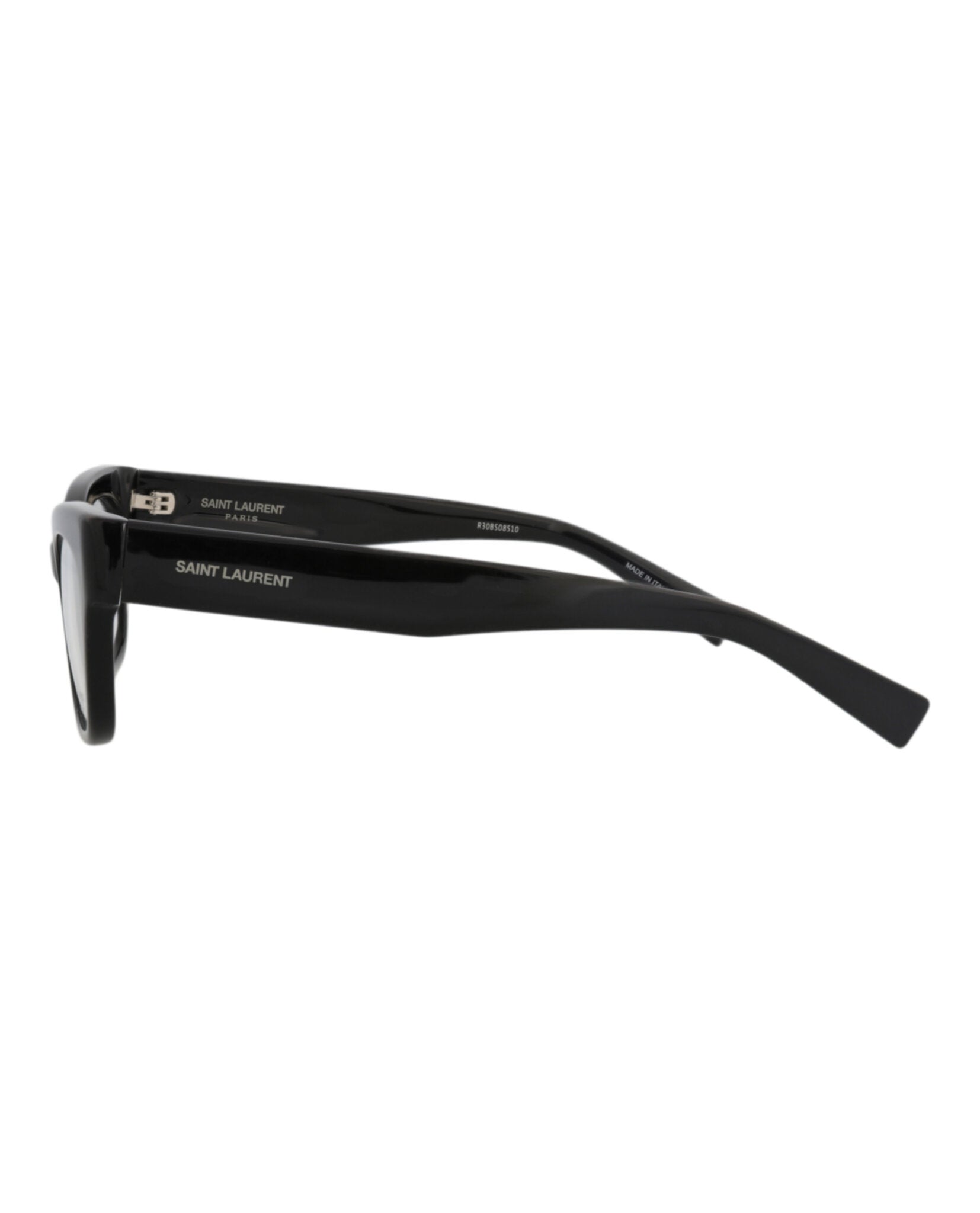Saint Laurent Saint Laurent Womens Cat Eye Black Black Transparent Fashion Designer Eyewear