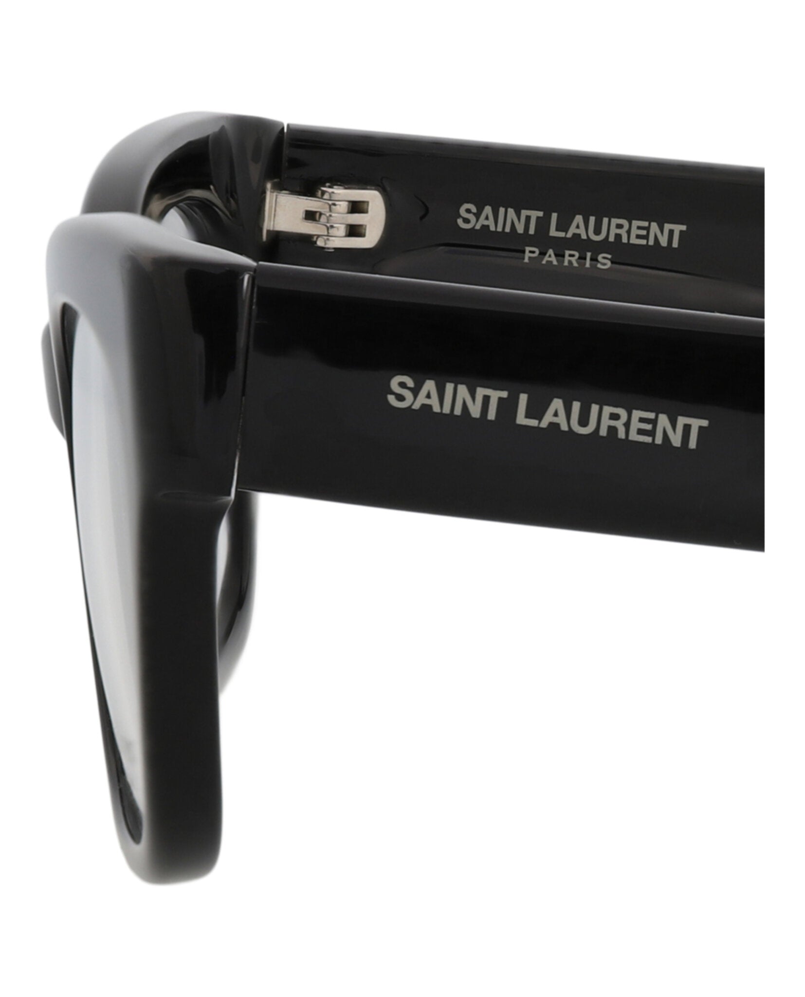 Saint Laurent Saint Laurent Womens Cat Eye Black Black Transparent Fashion Designer Eyewear