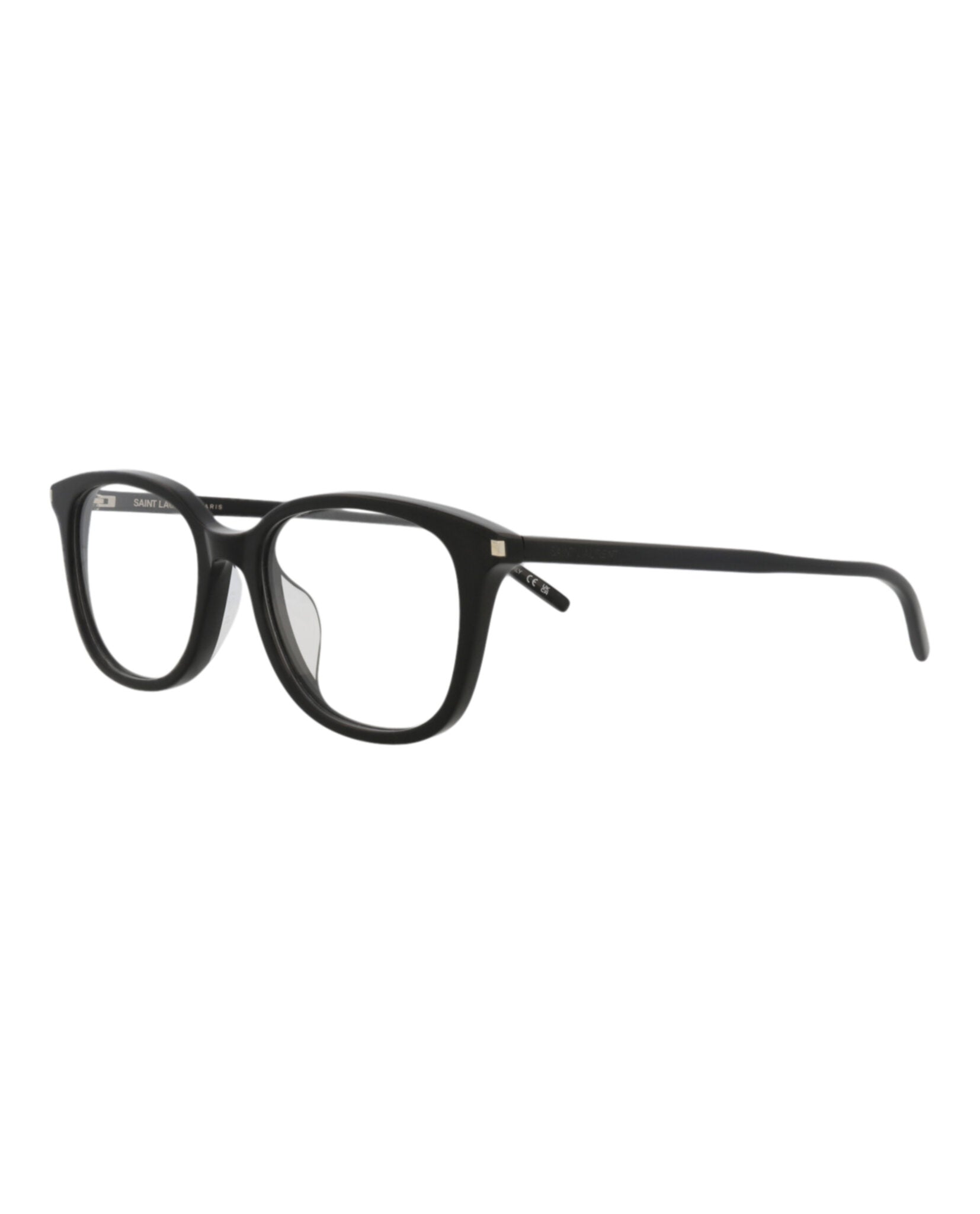 Saint Laurent Saint Laurent Unisex Square/Rectangle Black Black Transparent Fashion Designer Eyewear