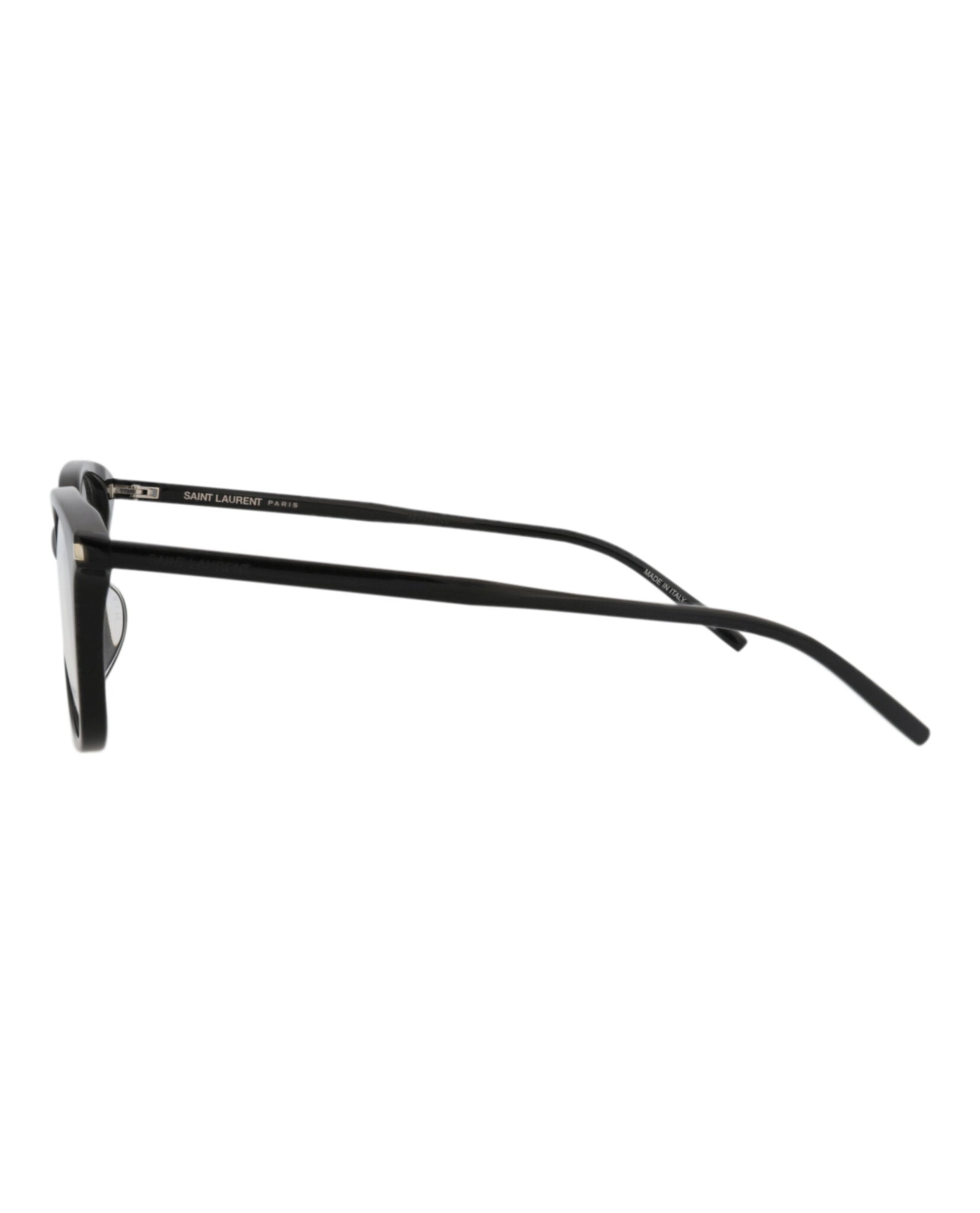Saint Laurent Saint Laurent Unisex Square/Rectangle Black Black Transparent Fashion Designer Eyewear